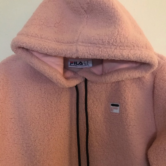 NEW WITH TAG FILA Josephine Sherpa crop hoodie .M - Picture 3 of 6